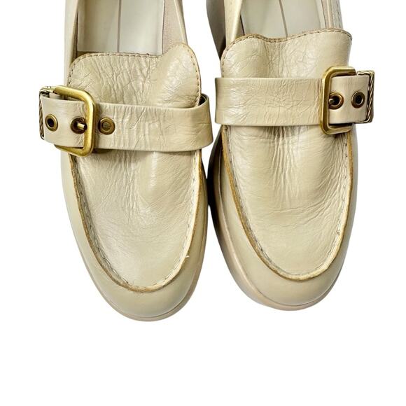 Dolce Vita Crinkle Patent leather yonder block heel loafers in sesame sz 7.5 - Picture 3 of 13